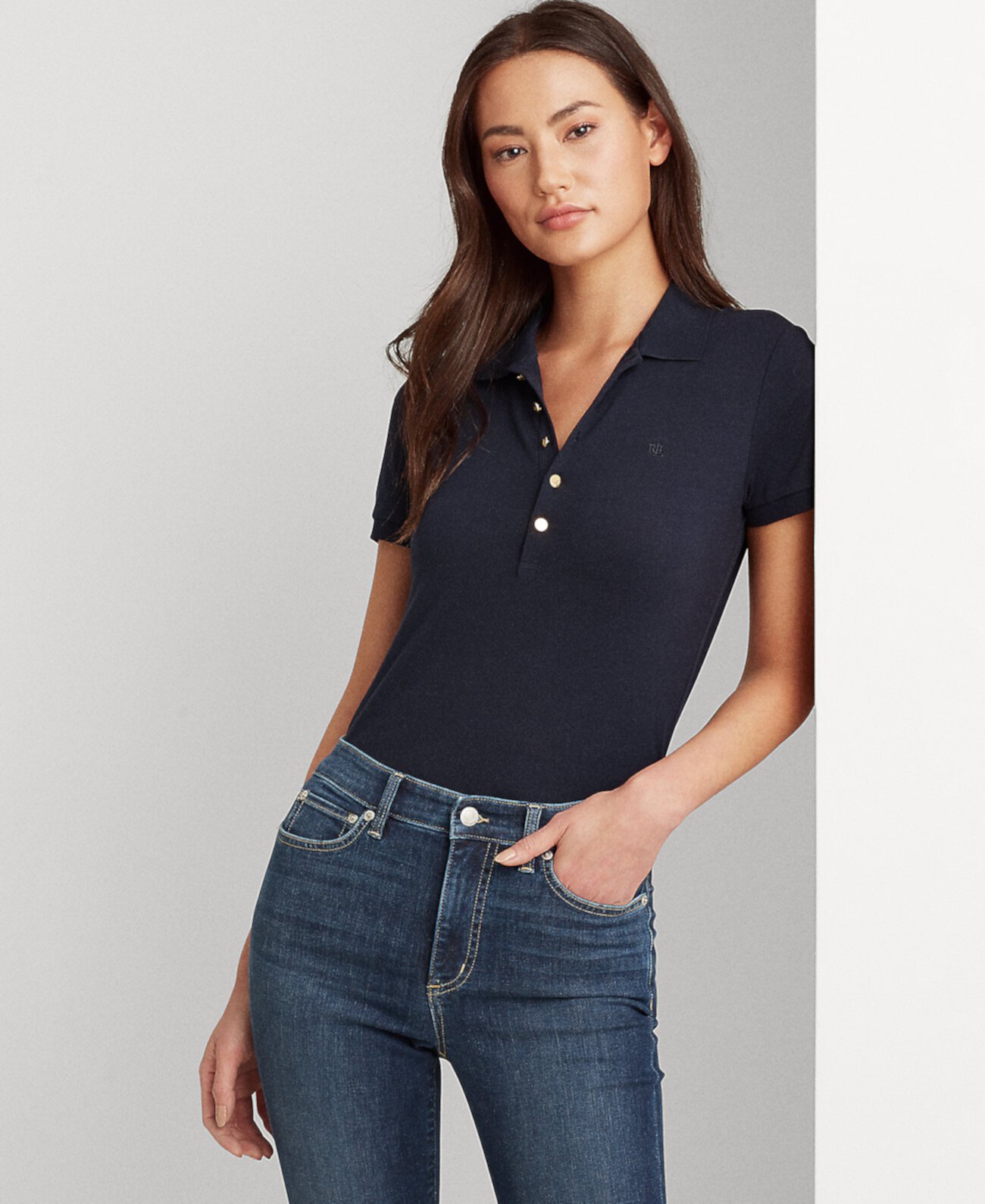 Женская Поло рубашка LAUREN Ralph Lauren Slim-Fit LAUREN Ralph Lauren