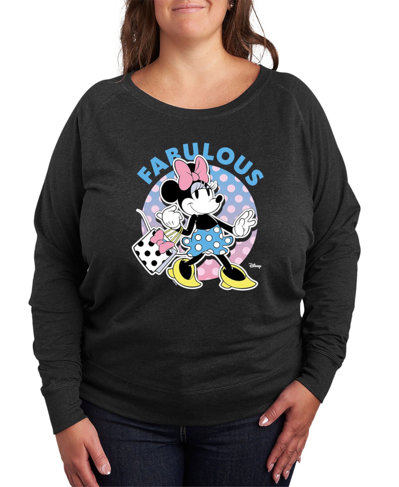 Женская Футболка Hybrid Apparel Plus Size Disney Minnie Mouse Fabulous Graphic Hybrid Apparel