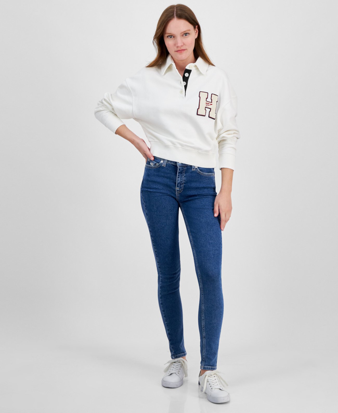 Женские Джинсы skinny Tommy Jeans Nora с умеренной стиркой Tommy Jeans