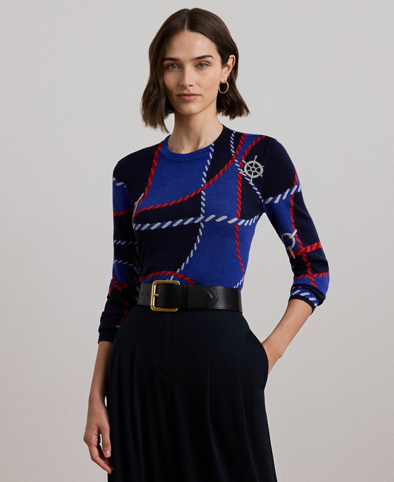 Женский Свитер LAUREN Ralph Lauren Petite Slim-Fit Printed LAUREN Ralph Lauren