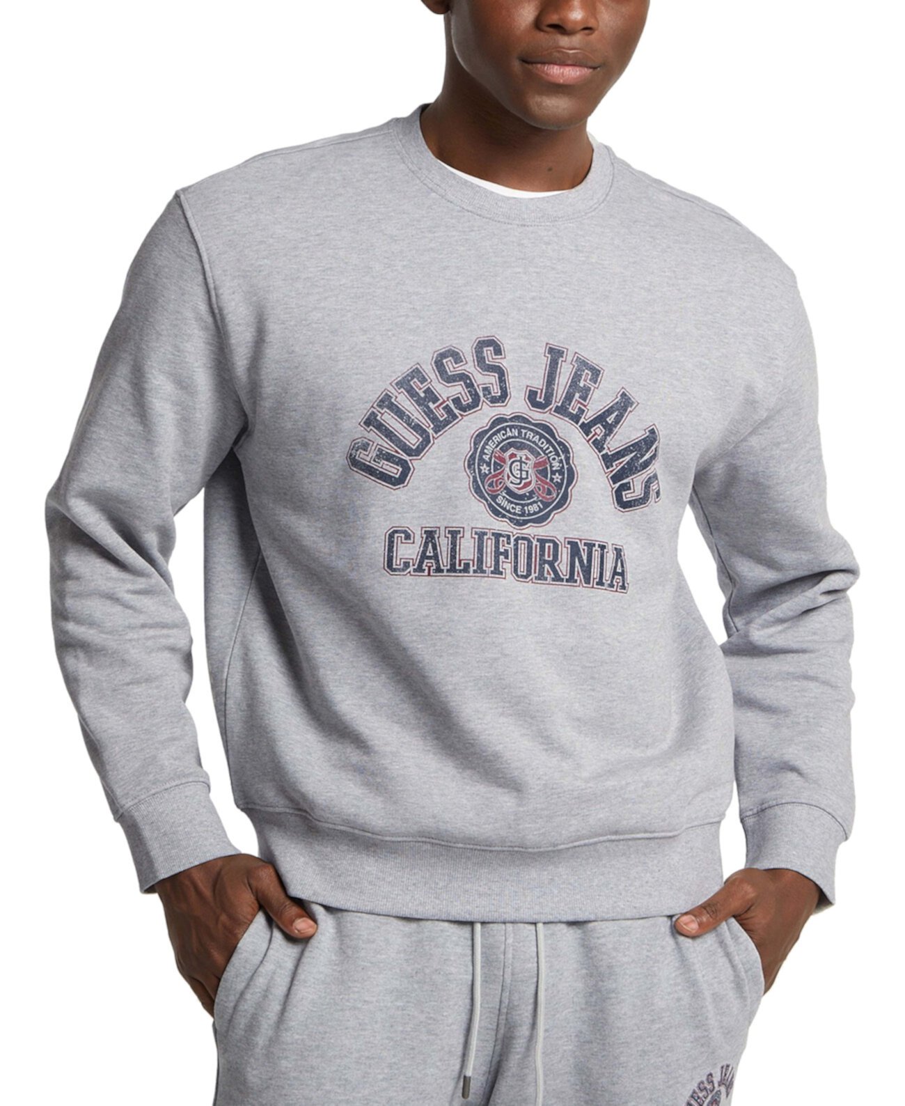 Мужская Толстовка GUESS JEANS California с Длинным Рукавом и Логотипом GUESS JEANS