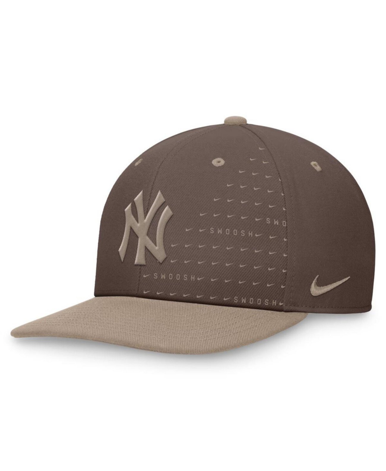 Мужская коричневая кепка New York Yankees Statement Ironstone Pro с регулируемой застежкой Nike