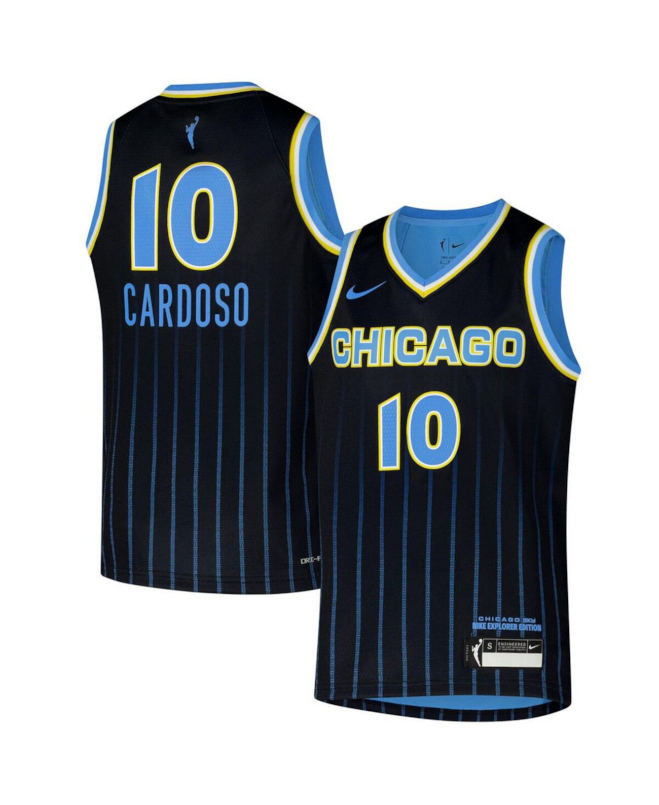 Детские джерси Nike Kamilla Cardoso Черный Chicago Sky 2024 WNBA Draft Explorer Edition Victory Player Nike