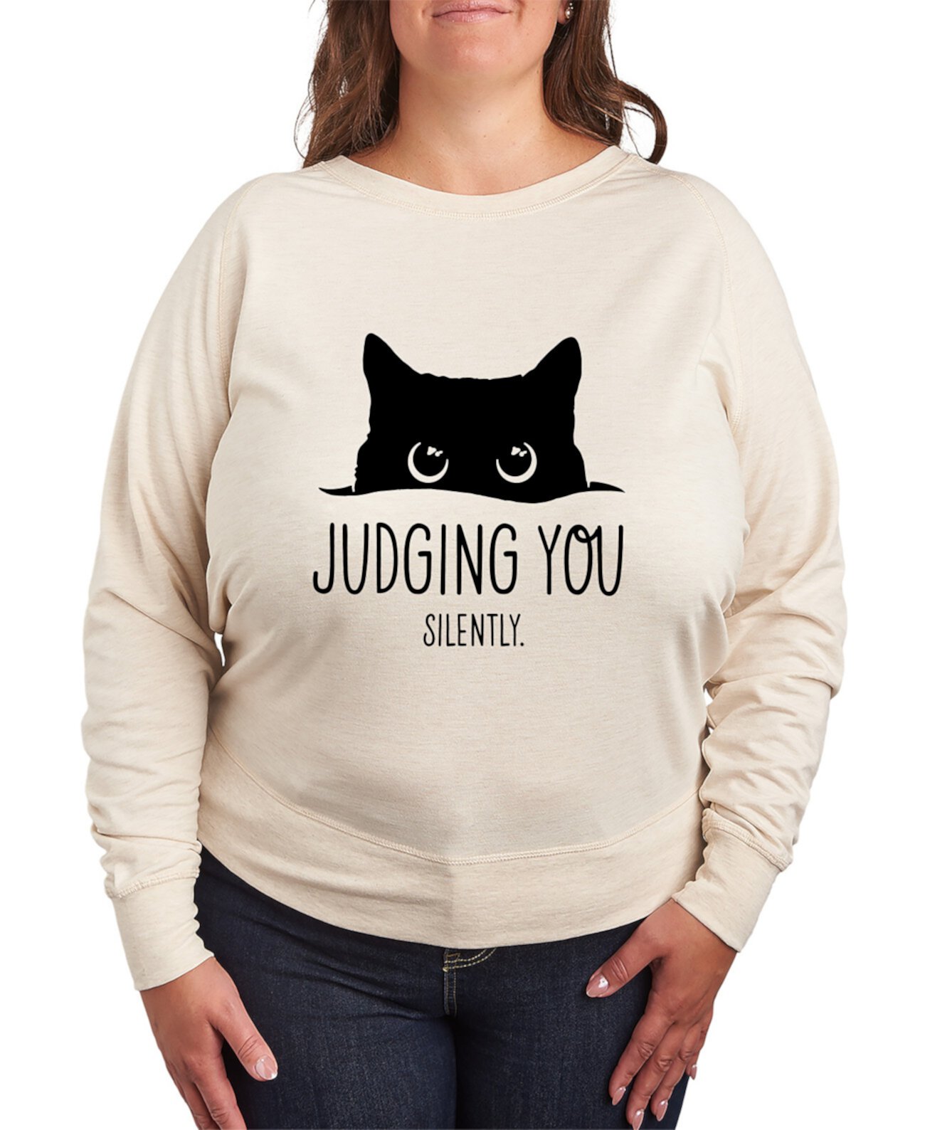 Женская Футболка Hybrid Apparel Plus Size Trendy Judging You Graphic Hybrid Apparel