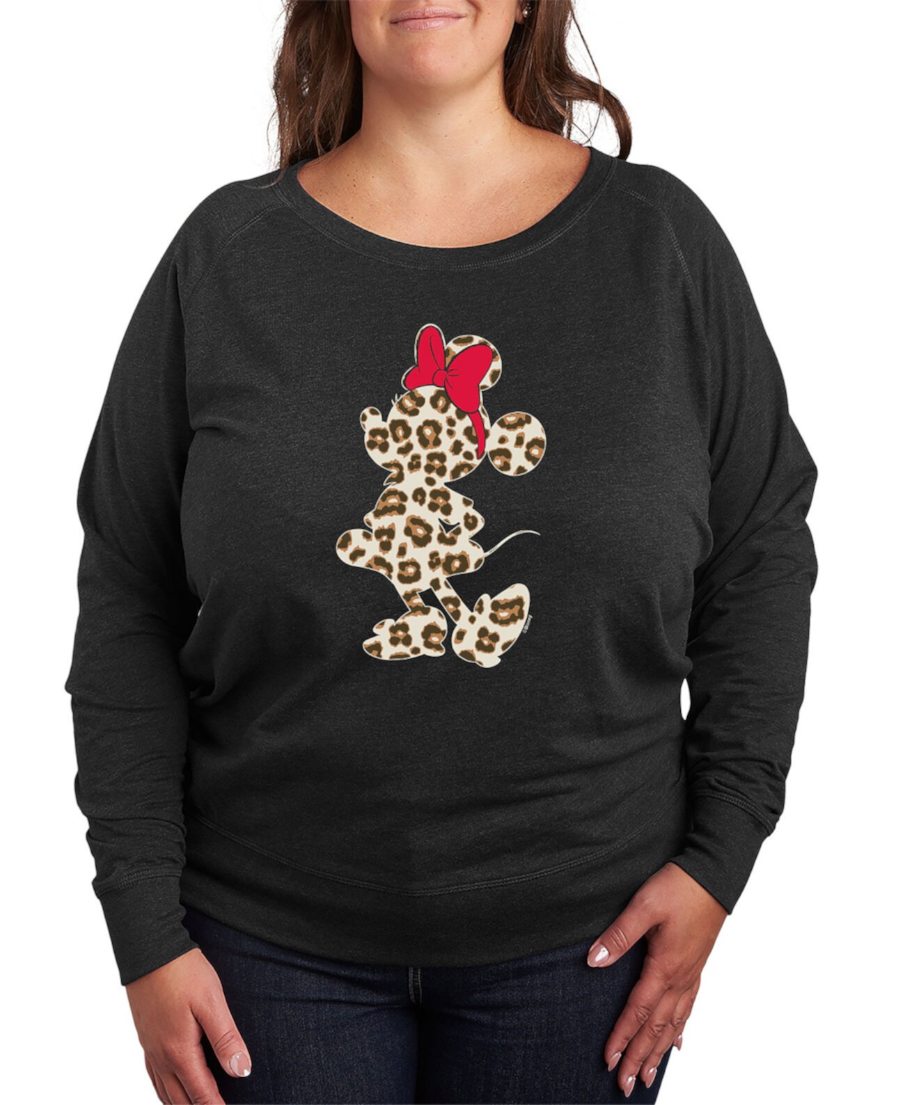 Женская Футболка Hybrid Apparel Plus Size Disney Minnie Mouse Leopard Graphic Hybrid Apparel