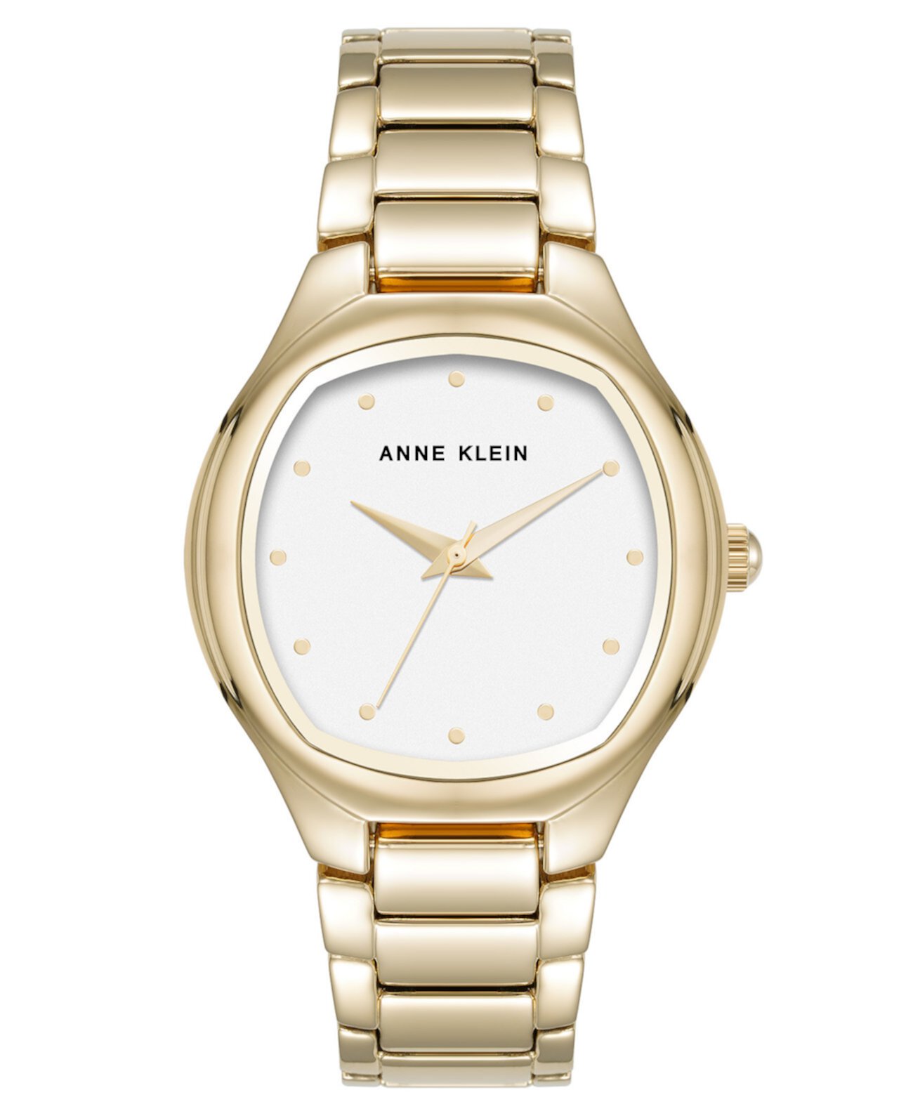 Женские кварцевые часы с золотистым кушонным корпусом из сплава, 32мм Anne Klein