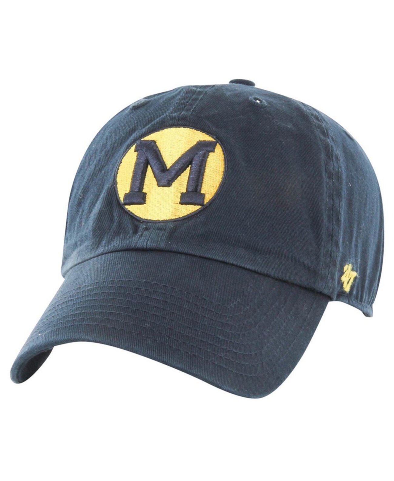 Бейсболка '47 Brand Men's Navy Michigan Wolverines Vault Clean Up Adjustable Hat '47 Brand