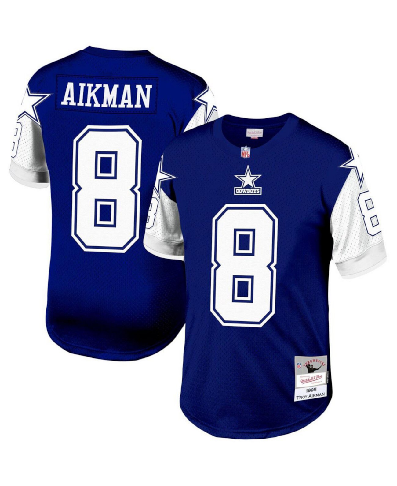 Мужское Джерси Mitchell & Ness Troy Aikman Navy Dallas Cowboys Legacy Mitchell & Ness