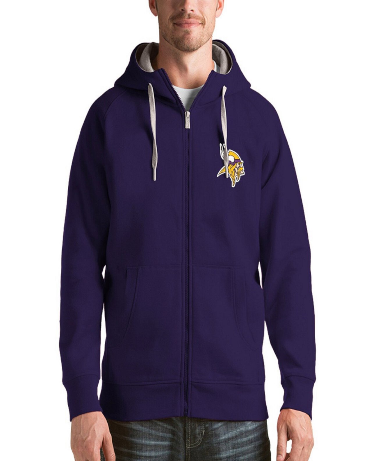 Мужское Худи Antigua Minnesota Vikings Victory Full-Zip Antigua