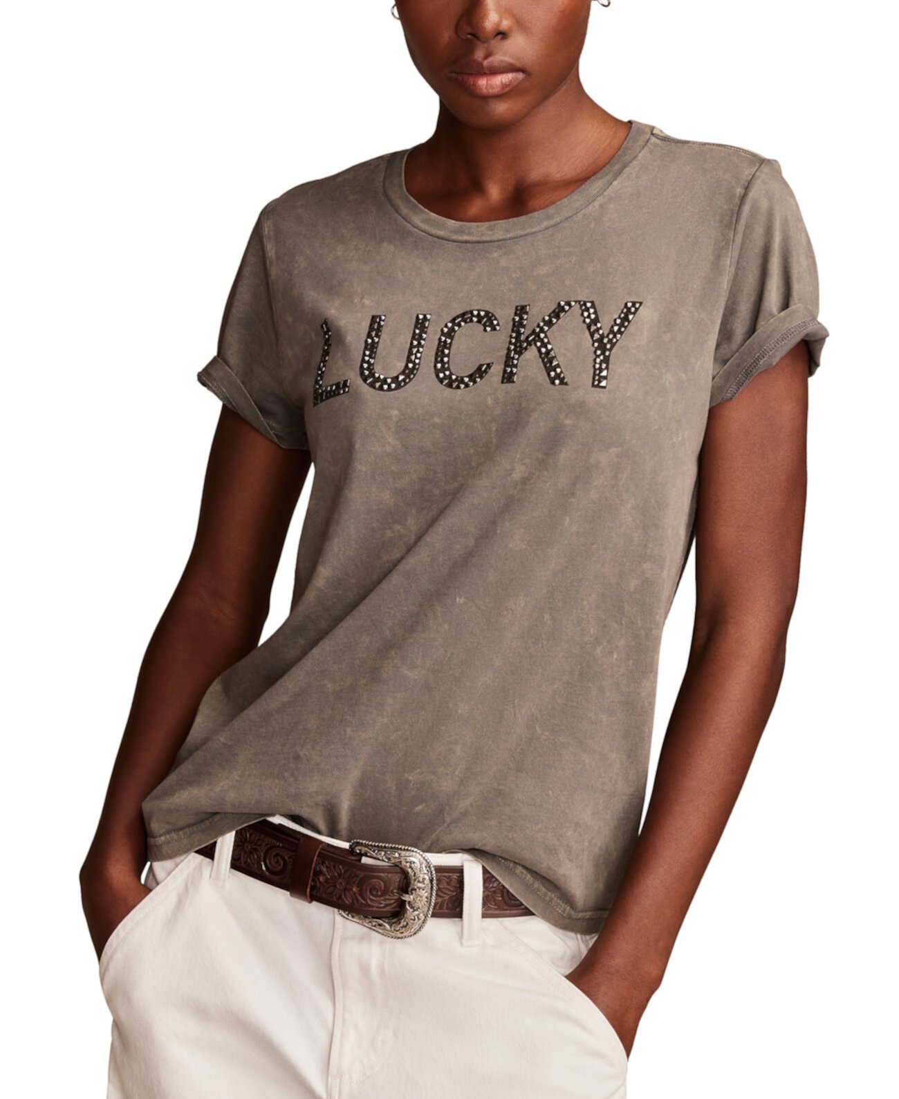 Женская Футболка Lucky Brand С Шипами Lucky Brand