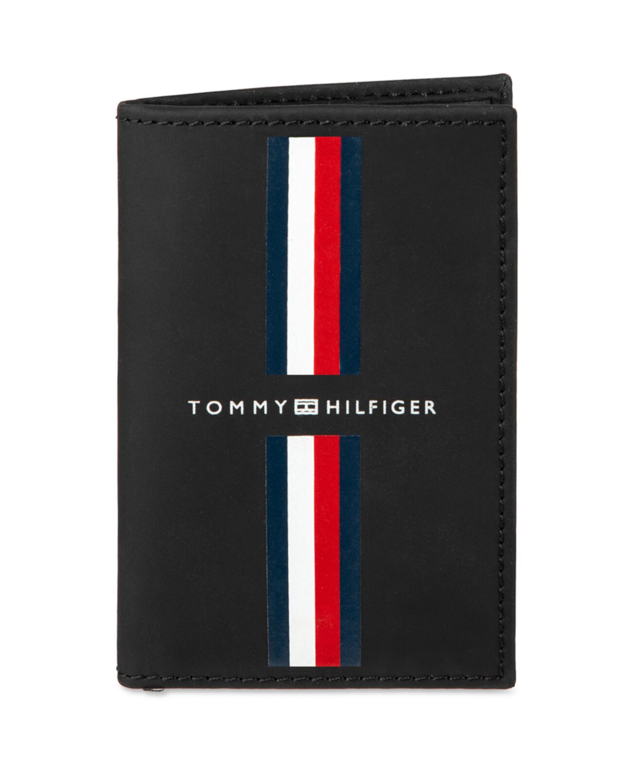 Кардхолдер Tommy Hilfiger Men's Striped Leather Pop Up Duofold Wallet Tommy Hilfiger