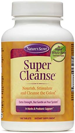 Super Cleanse by Nature's Secret | Herbal and Probiotic Support, 100 Tablets Nature's Secret