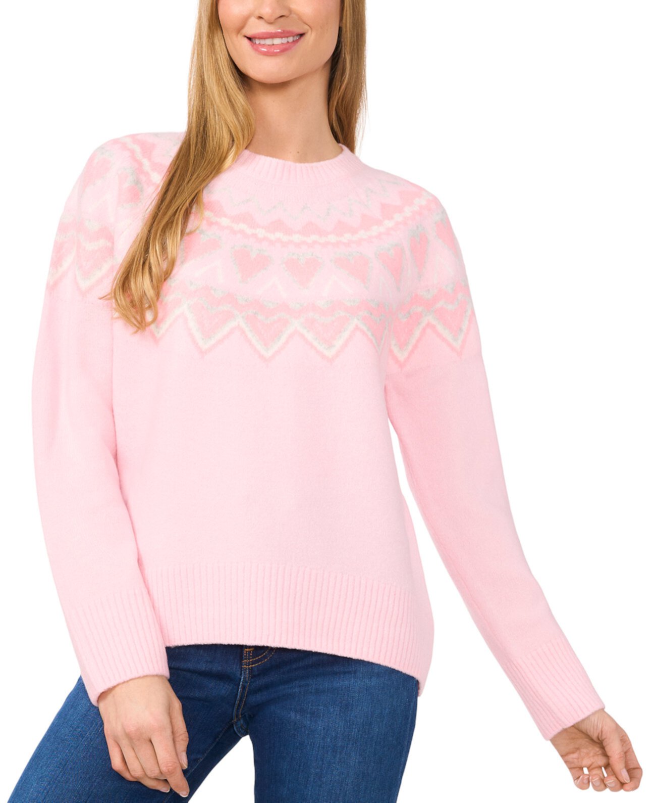 Женский Свитер CeCe Heart Fair Isle CeCe