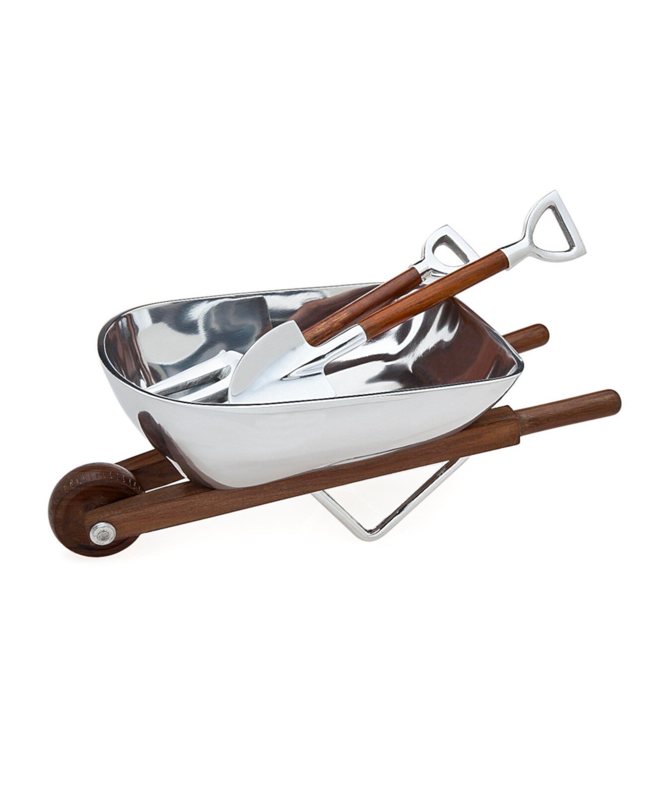 Wheel Barrow Salad Set with Servers Godinger