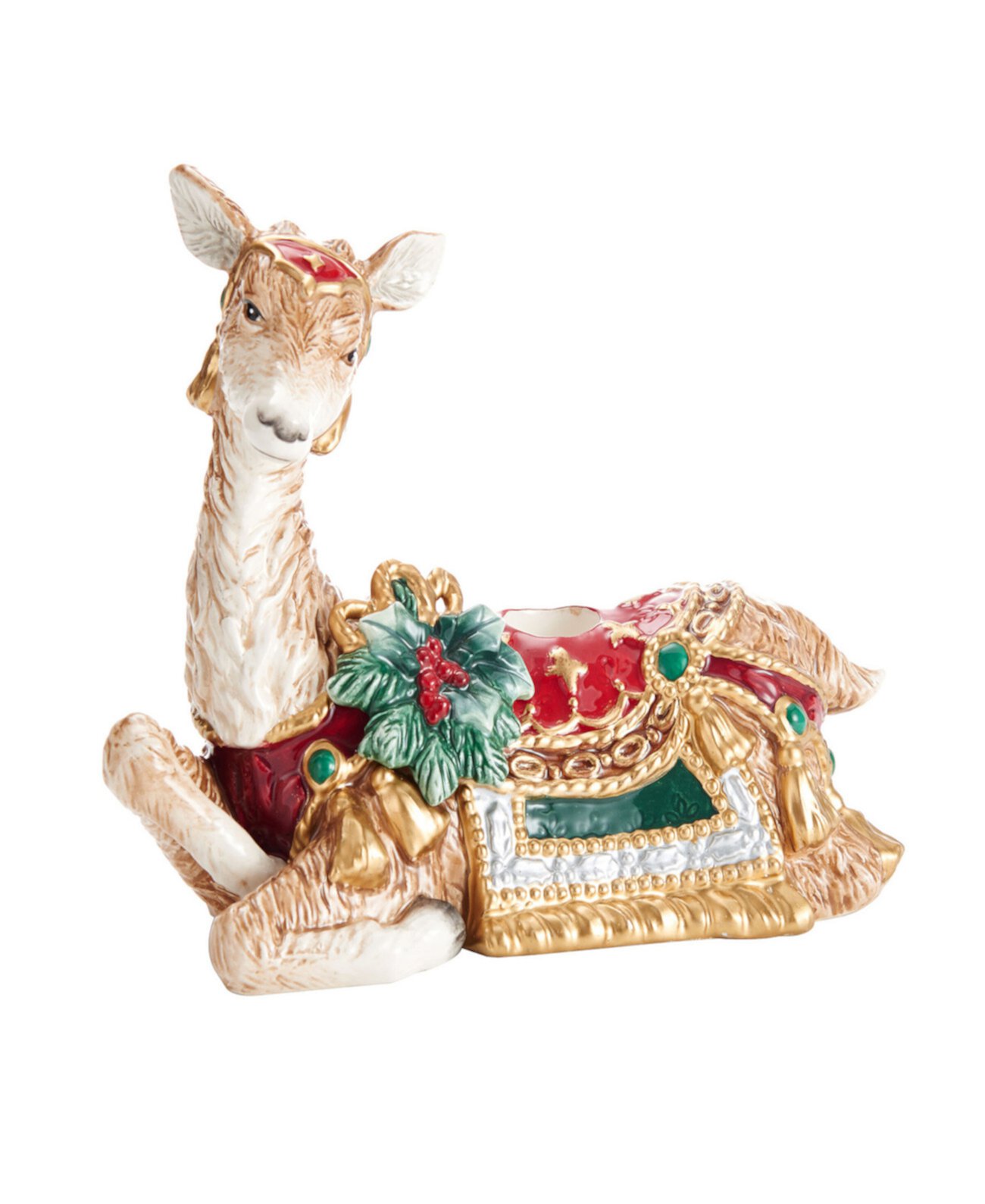 Noel Holiday Resting Deer Candle Holder, 5.5-in Fitz & Floyd