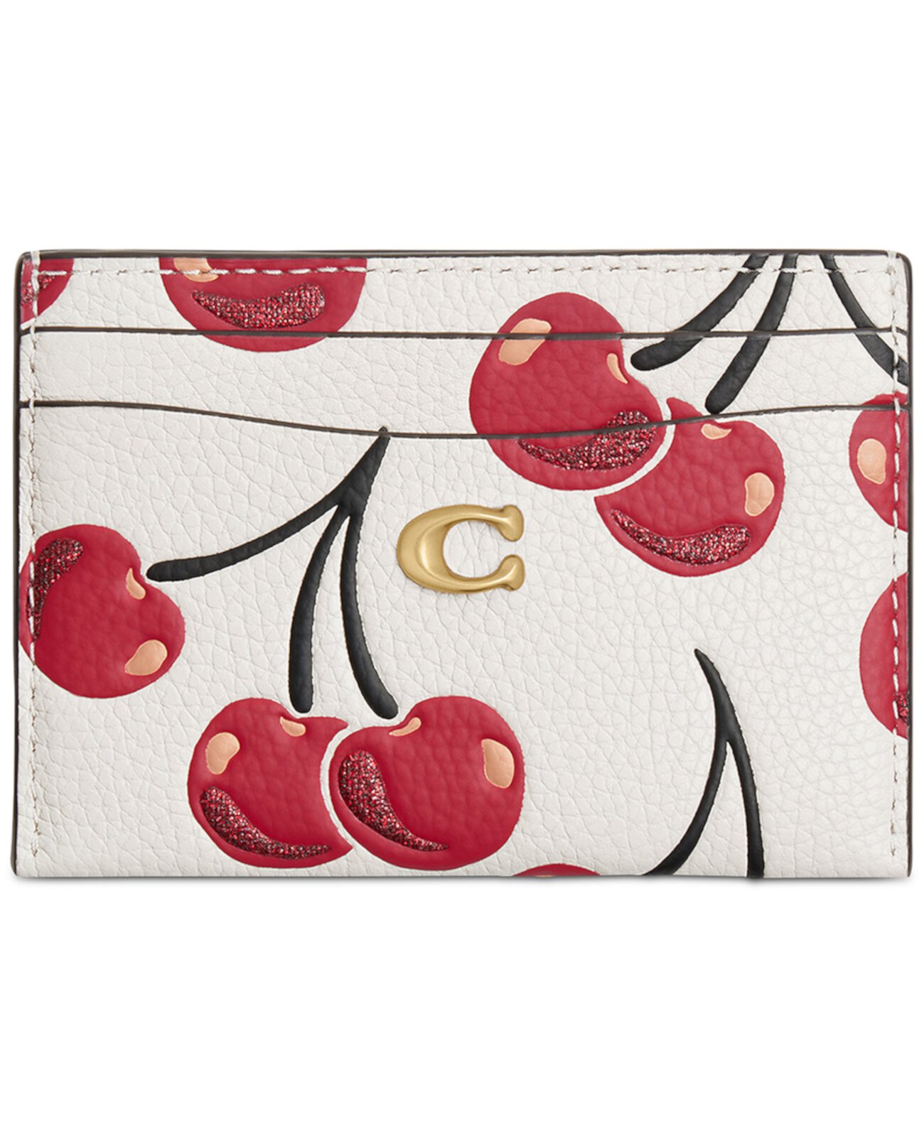 Бумажник COACH Essential Cherry-Print Leather Card Case COACH