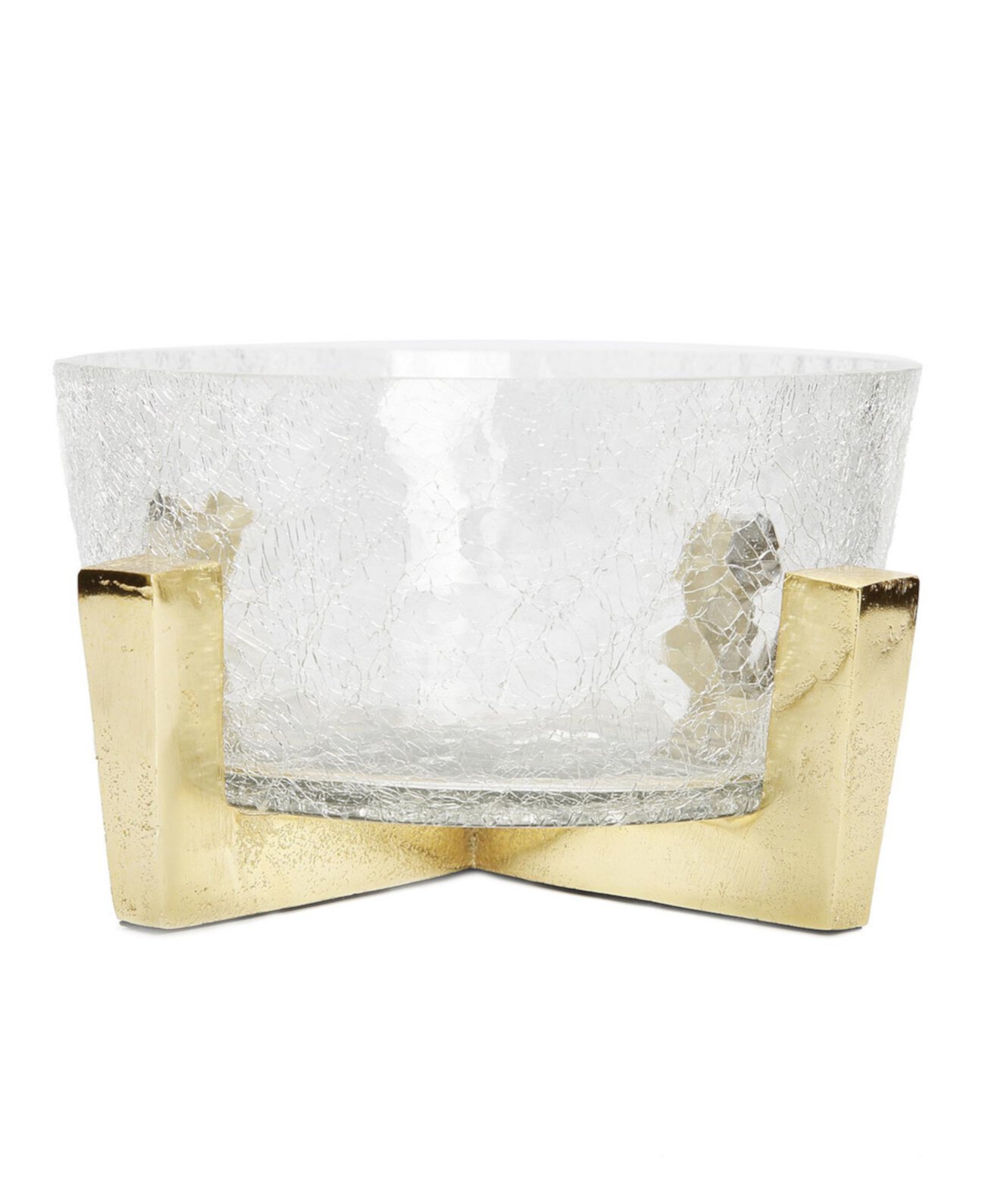 Hammered Glass Bowl on Block Base Classic Touch