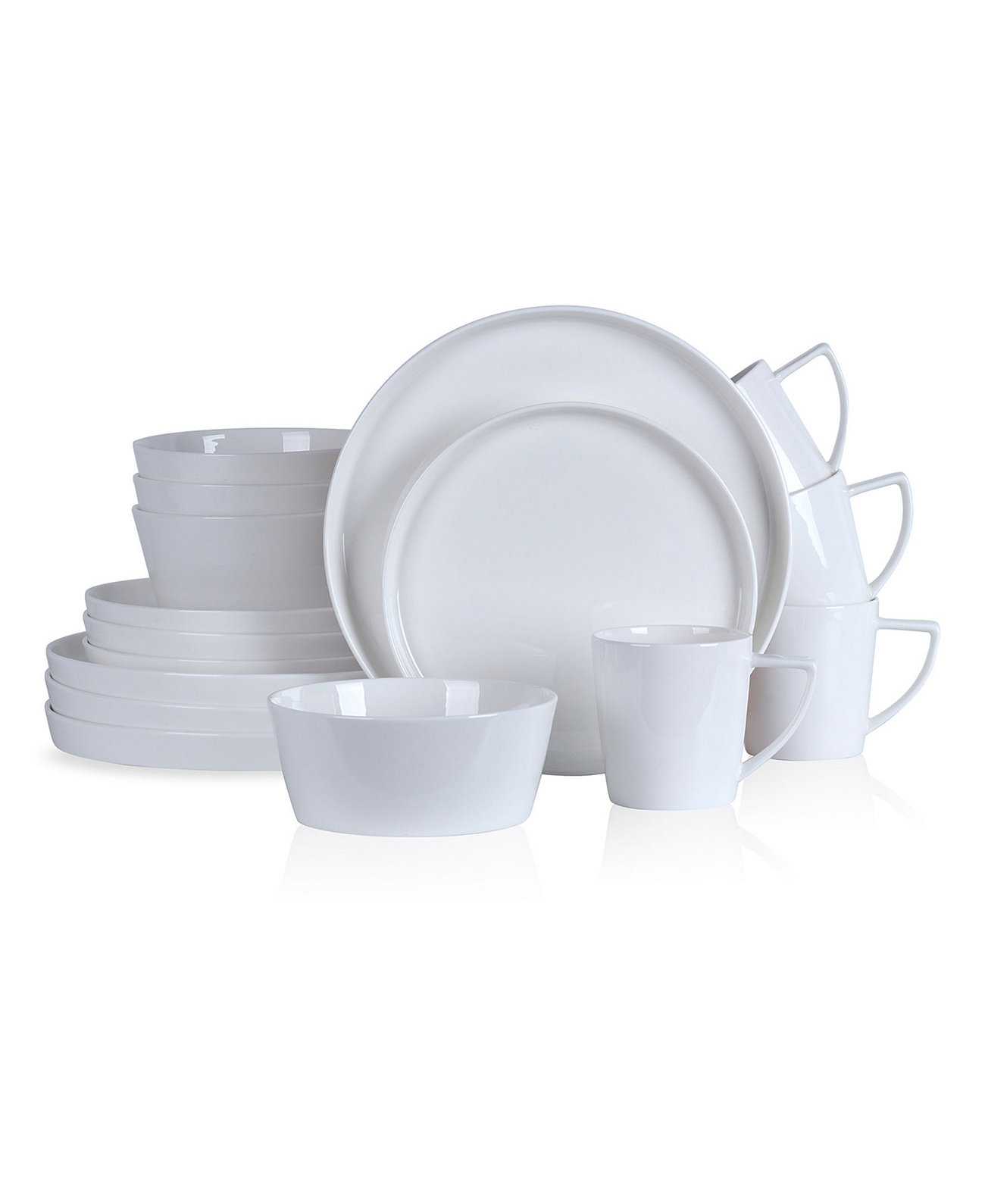 Madeline Bone China 16 Pc. Dinnerware Set, Service for 4 Stone Lain