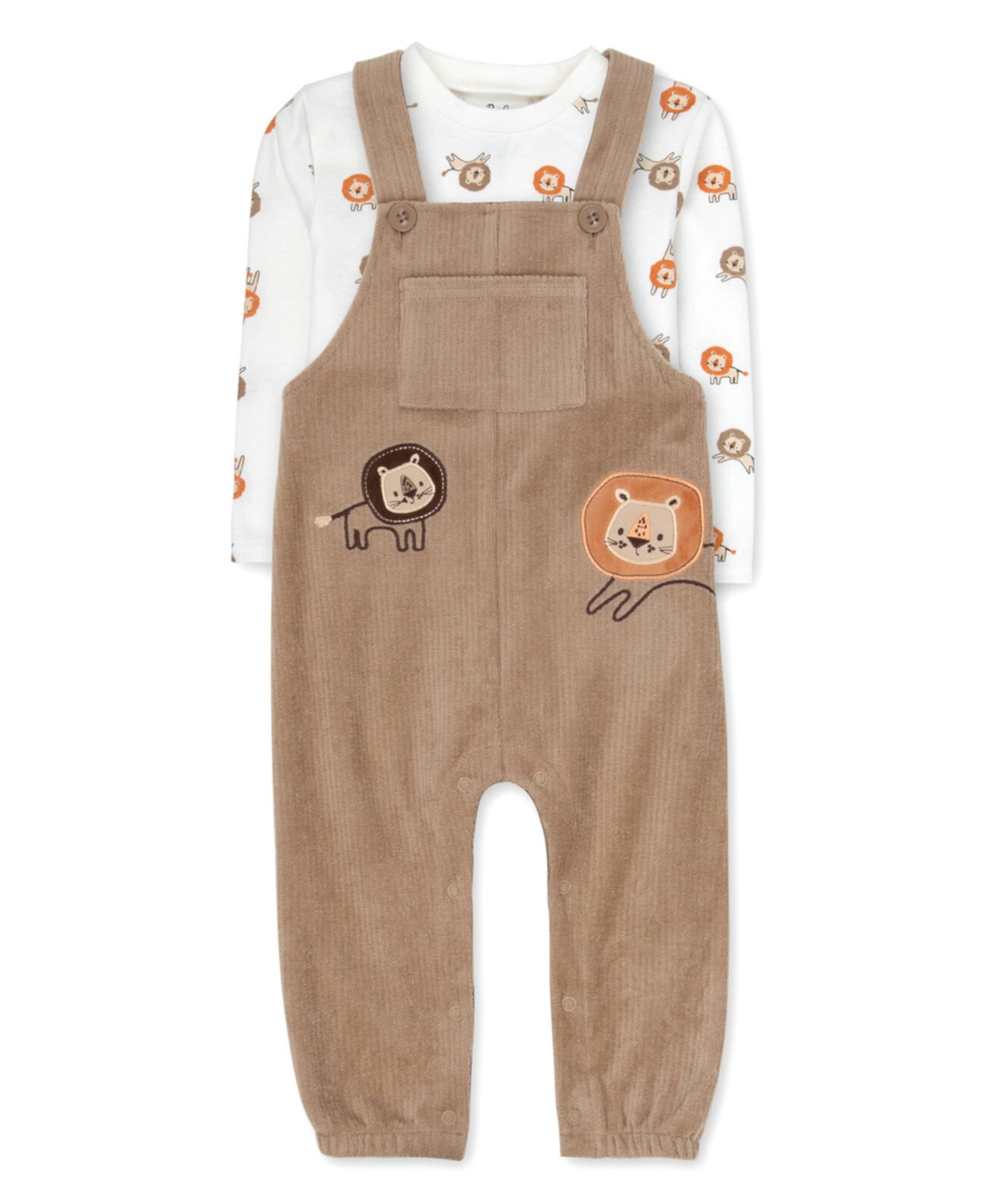  Комплект Одежды Baby Essentials Lion Overall и Футболка с Длинным Рукавом, 2 Предмета Baby Essentials