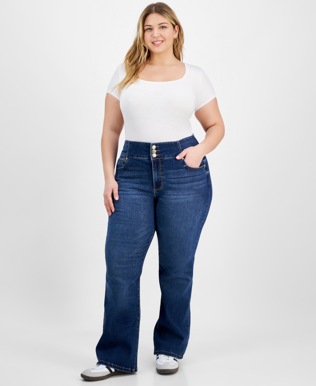 Женские Джинсы bootcut Celebrity Pink Trendy Plus Size High-Rise Curvy Celebrity Pink