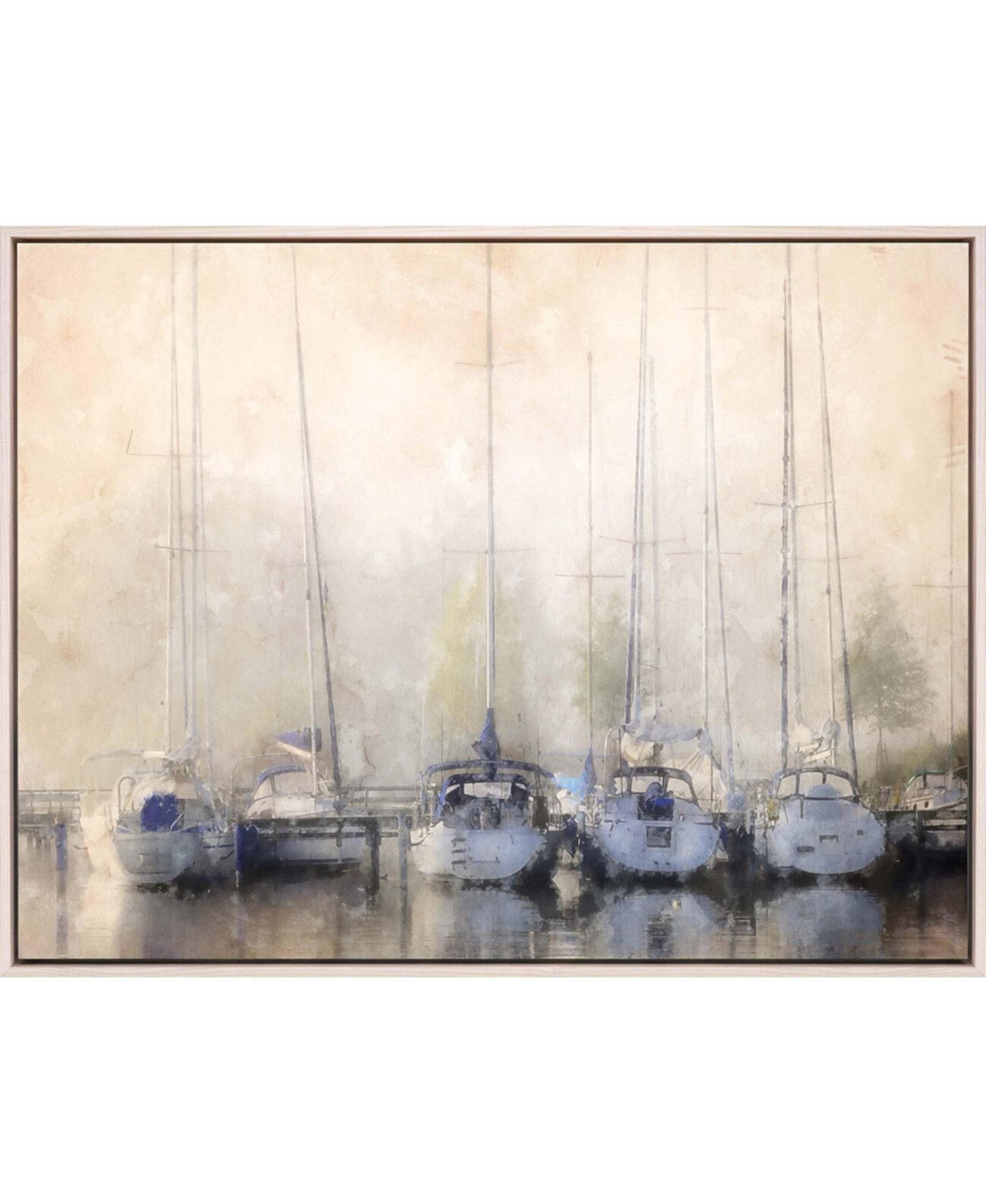 Sailboats In Fog Canvas Pukka