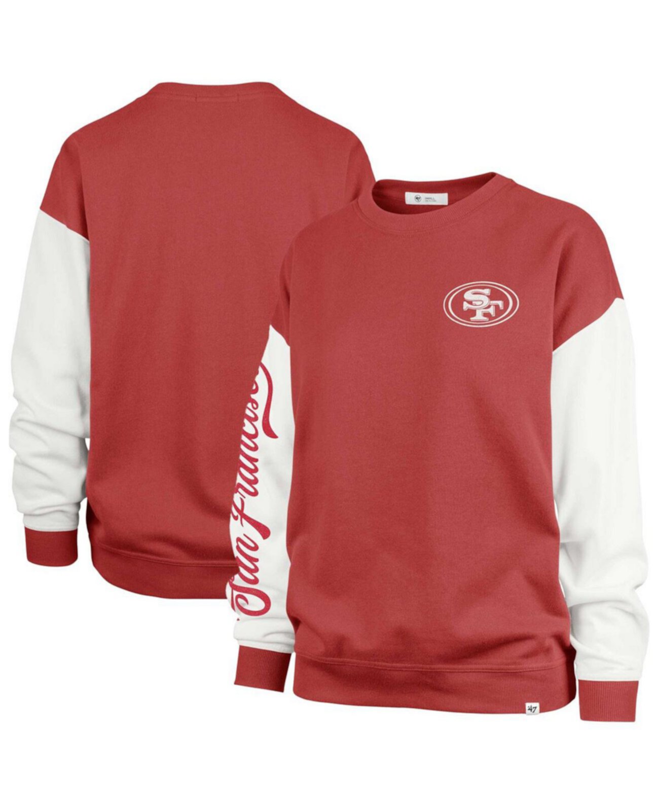 Женский пуловер с длинными рукавами San Francisco 49ers Double Header Rise Andie от '47 Brand '47 Brand