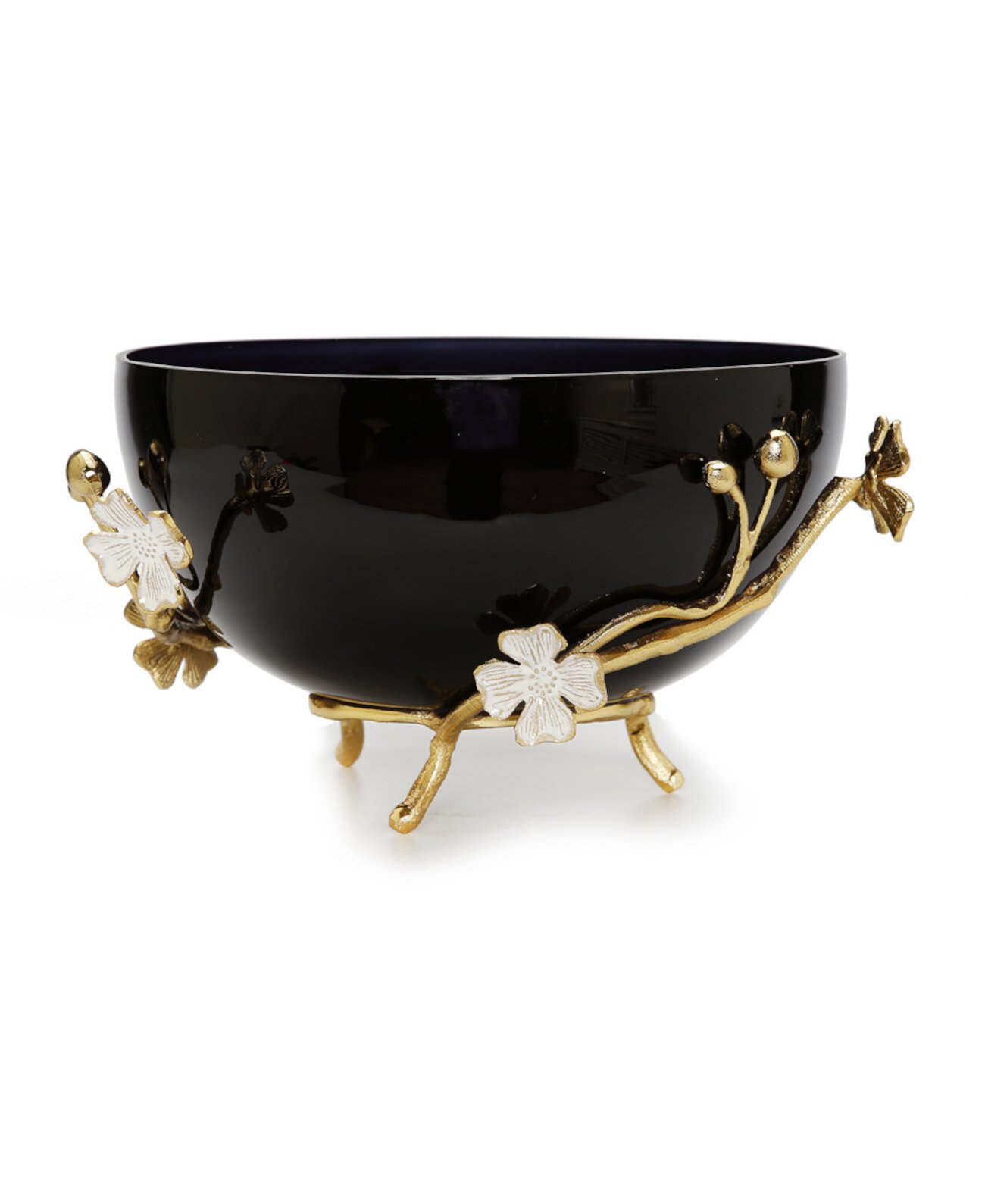 Glass Bowl with Flower Detail Classic Touch