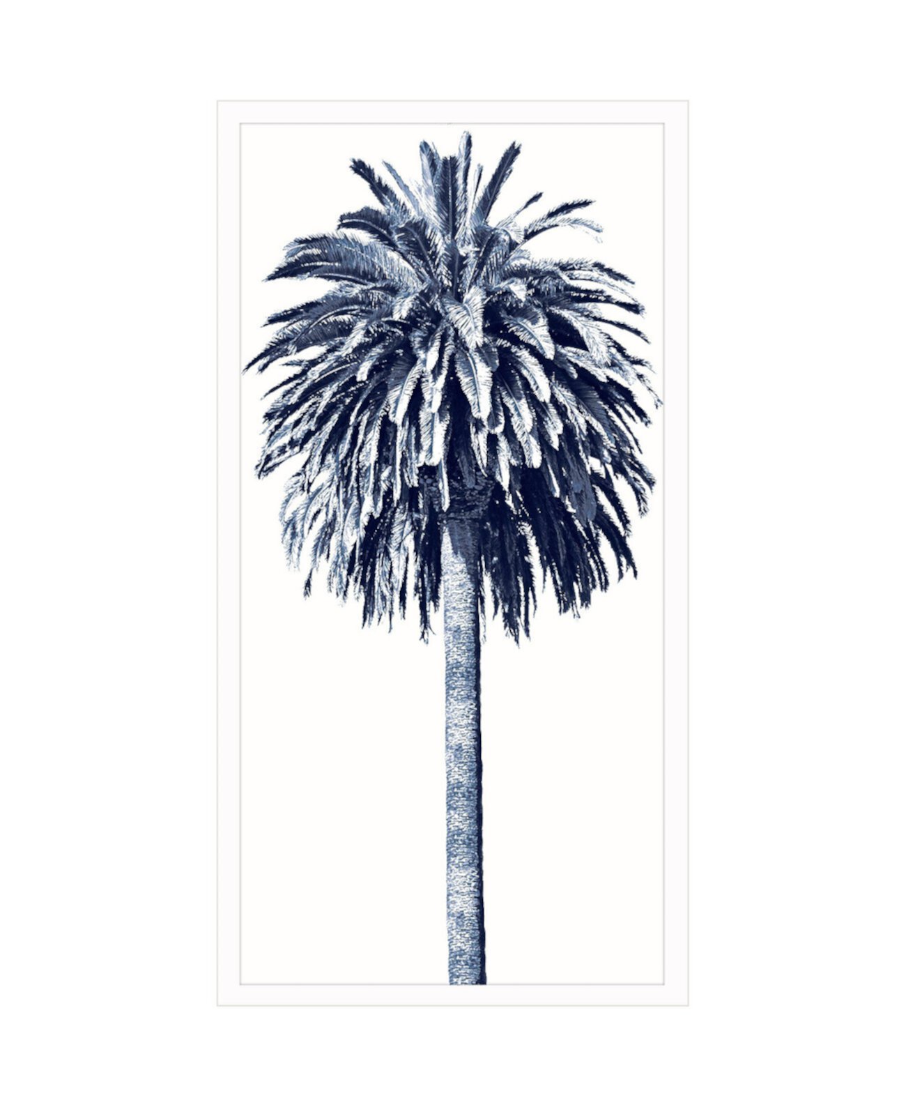 Palm Tree Blue II Framed Art Pukka