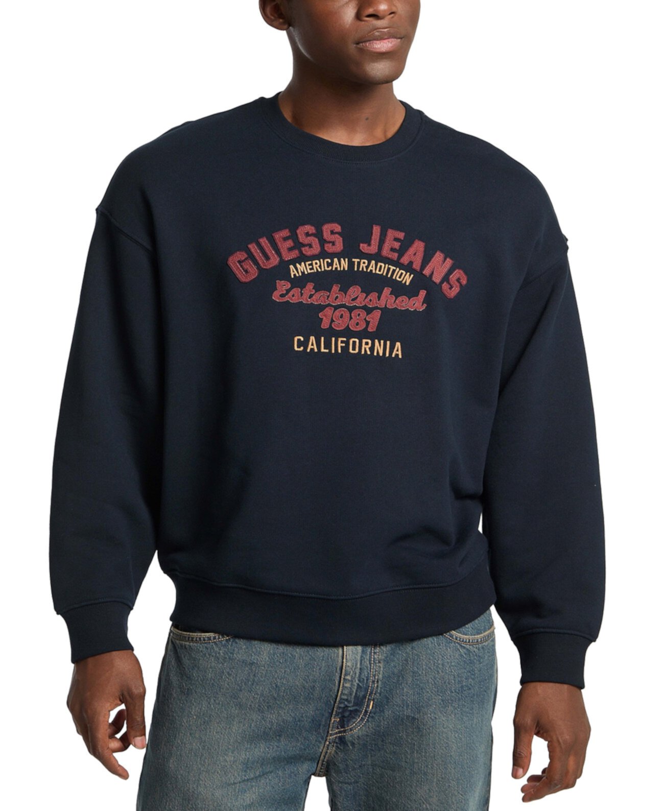 Мужская Толстовка GUESS JEANS Vintage с Длинным Рукавом GUESS JEANS