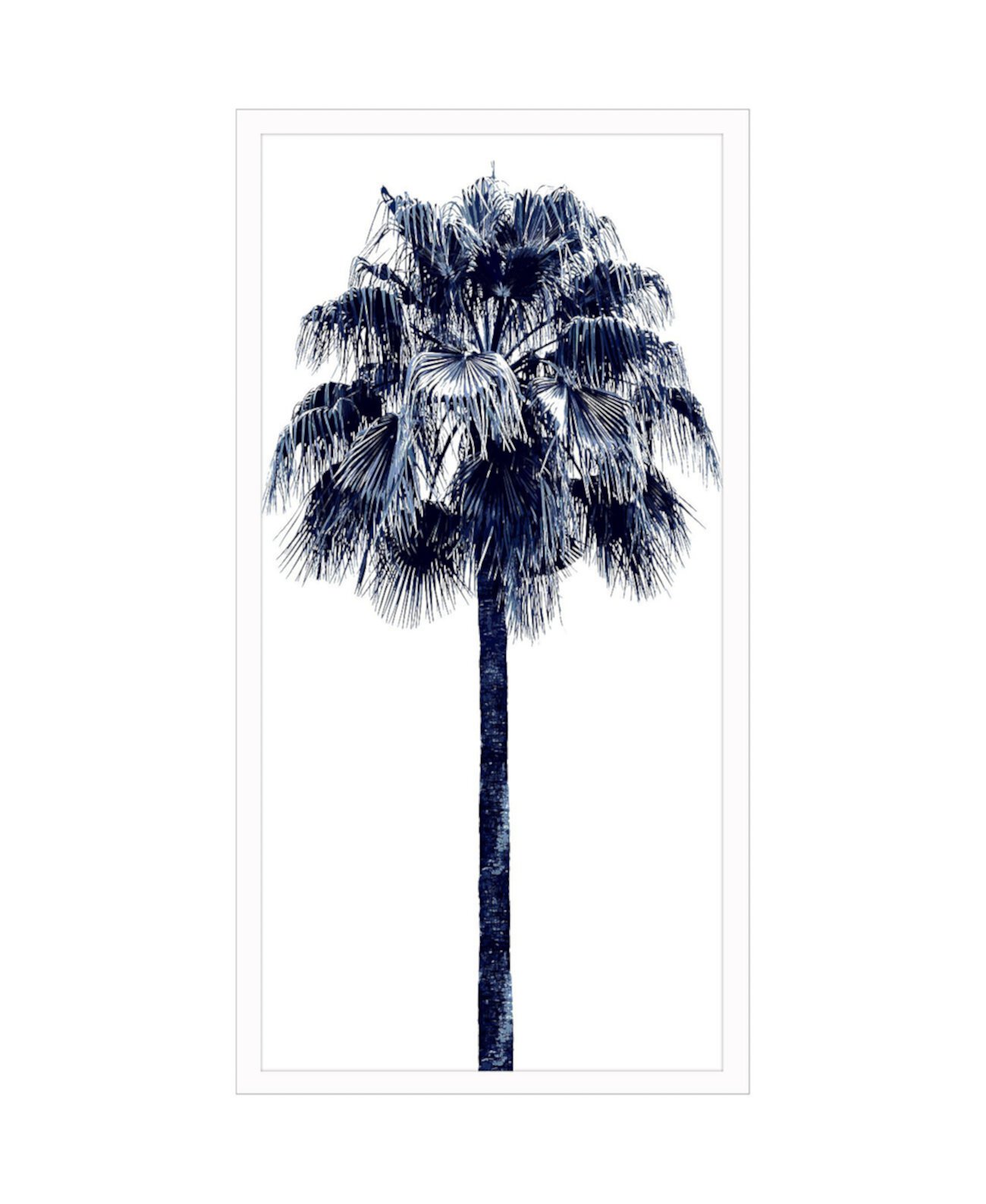 Palm Tree Blue IV Framed Art Pukka