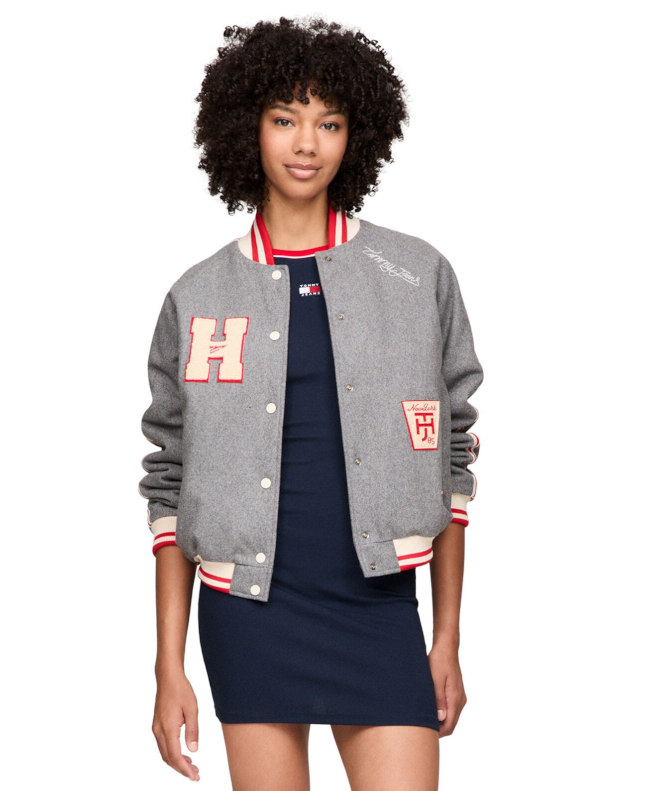 Women's Varsity Logo Bomber Jacket Tommy Jeans