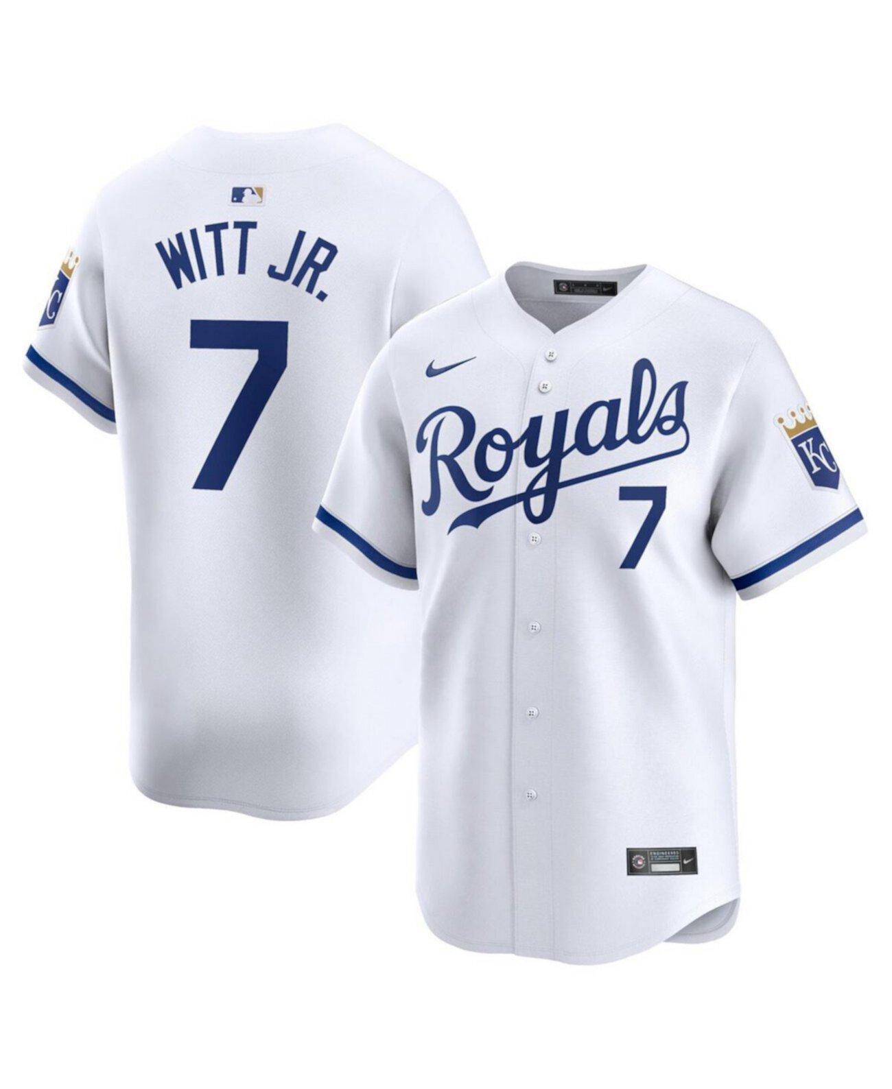 Мужское Джерси Nike Bobby Witt Jr. Белый Kansas City Royals Домашнее Ограниченное Nike