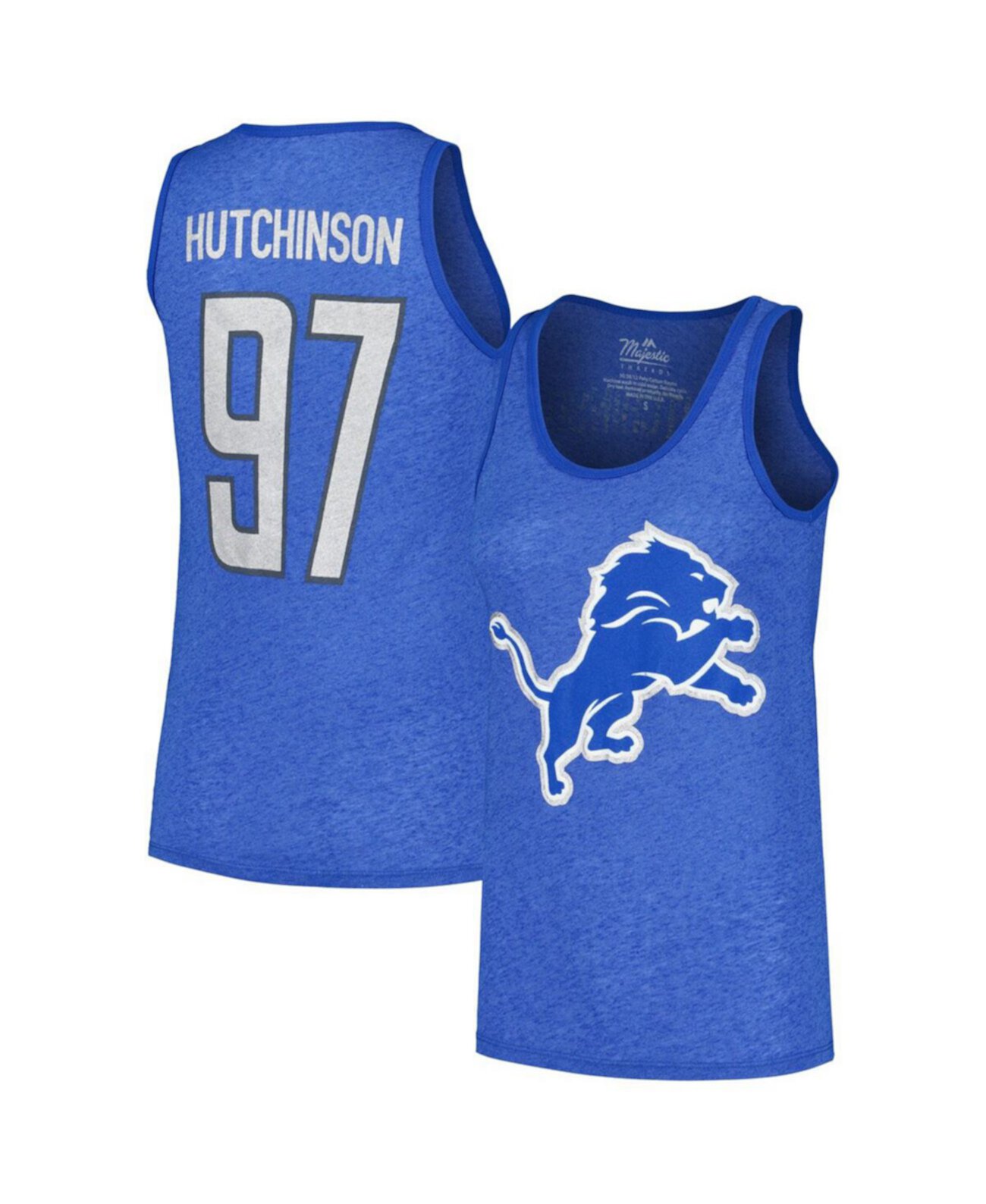 Женская майка с принтом Aidan Hutchinson от Detroit Lions Majestic