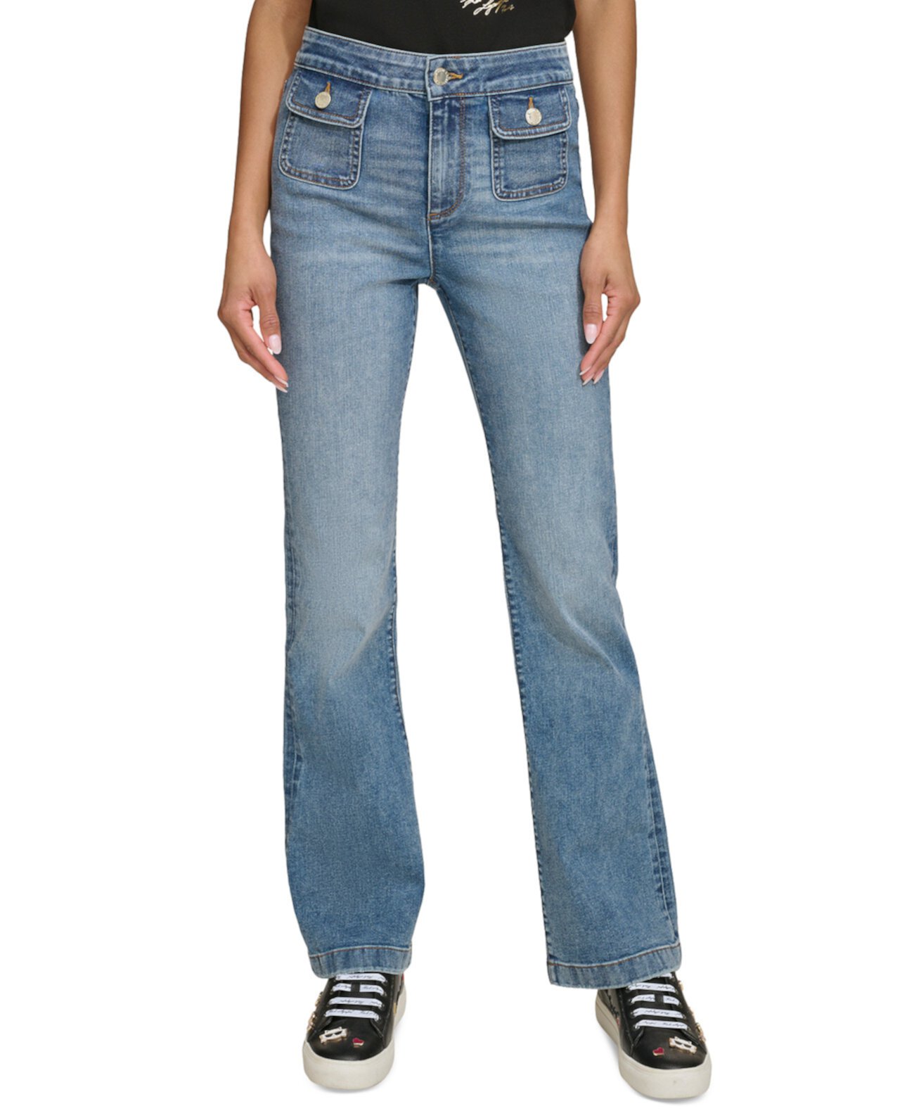 Women's Patch-Pocket Bootcut Jeans Karl Lagerfeld Paris