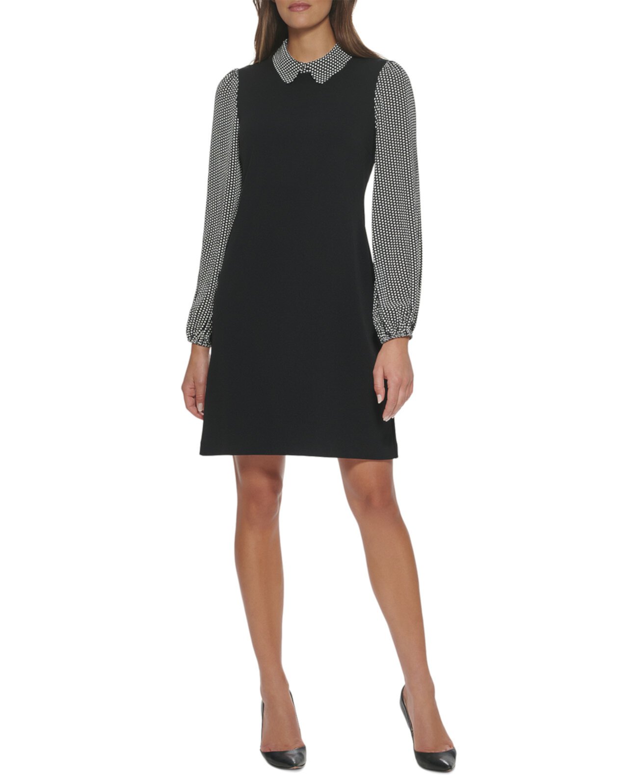 Women's Polka-Dot Layered-Look Shift Dress Tommy Hilfiger