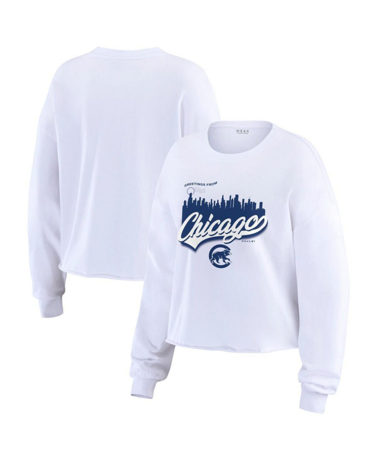 Женское Джерси WEAR by Erin Andrews Domestic Postcard Long Sleeve T-Shirt WEAR by Erin Andrews