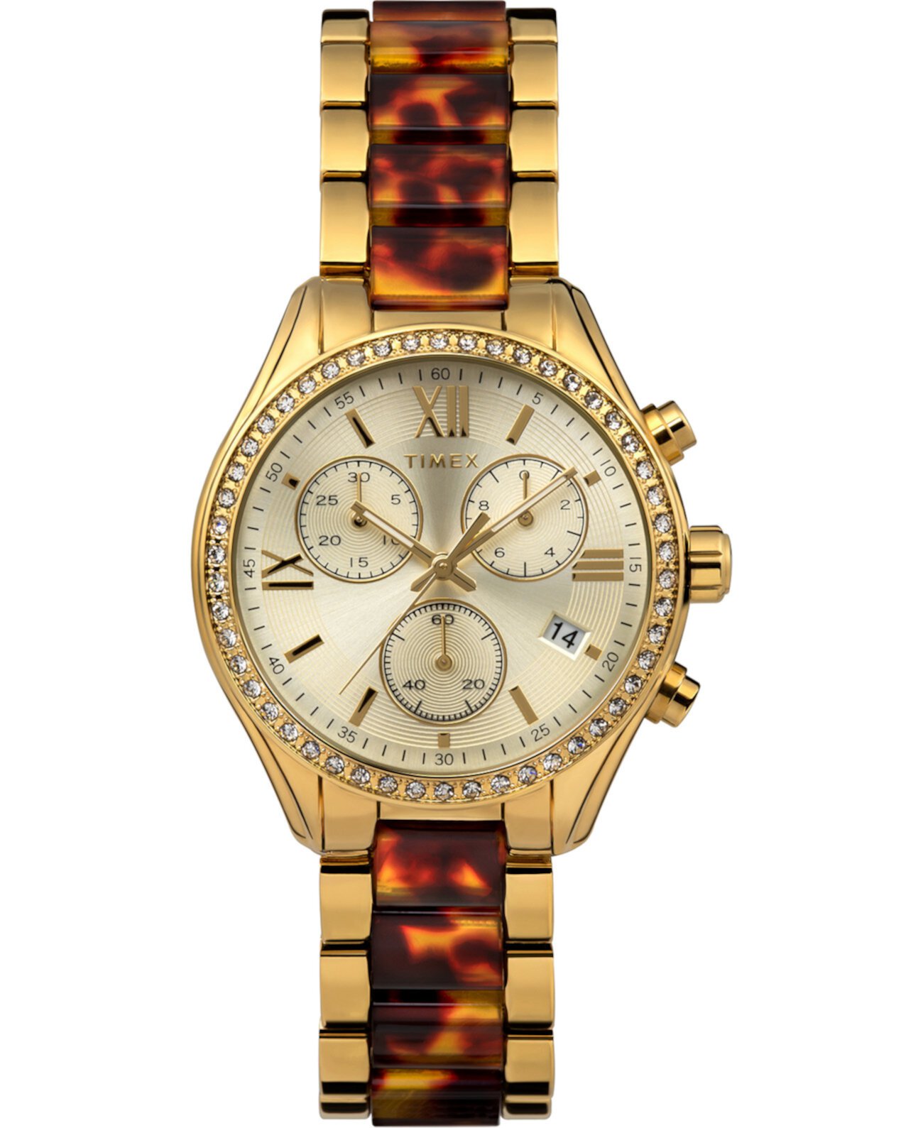 Women's Quartz Analog Premium Dress Alloy Gold-Tone Watch 38mm Timex