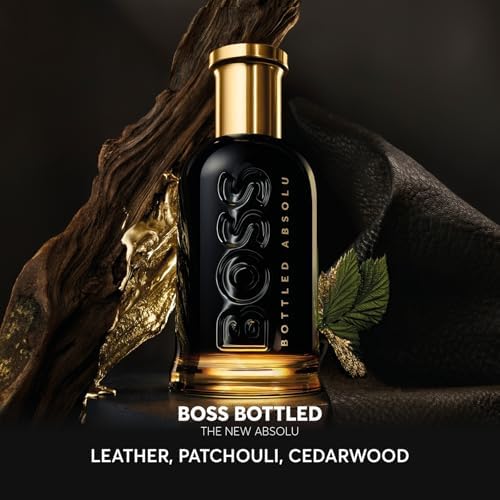 Hugo Boss Bottled Absolu Parfum Intense – Woody Men's Cologne – With Notes of Leather Accord, Patchouli Essence & Cedarwood Essence – Luxury Perfumes for Men – Long Lasting Fragrance HUGO BOSS