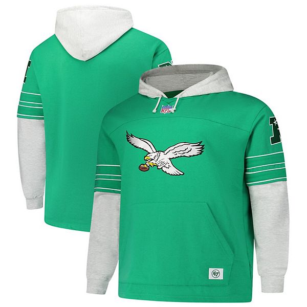 Мужская Футболка 47 Brand Philadelphia Eagles Big & Tall Lacer Пуловер 47 Brand