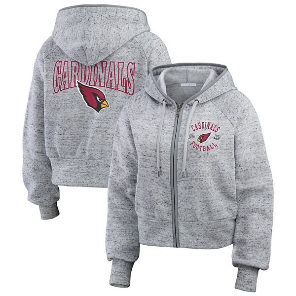 Женское серое худи с капюшоном и логотипом Arizona Cardinals от WEAR by Erin Andrews WEAR by Erin Andrews