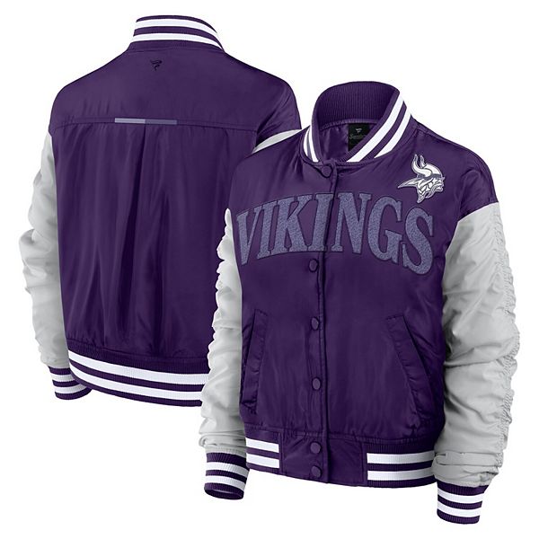 Фиолетовая женская куртка Fanatics Minnesota Vikings Elements Wave с кнопками по всей длине Fanatics Brands - White Label