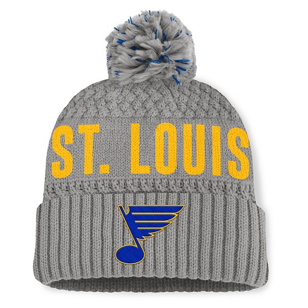 Женская трикотажная шапка с помпоном St. Louis Blues Heritage Tilly, серый, 100% акрил Fanatics Brands - White Label