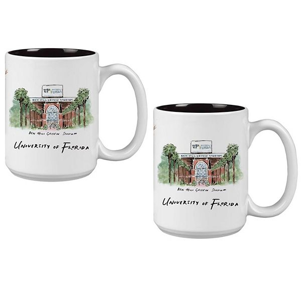 Florida Gators 2-Pack 15oz. Laura Wilcox University Mug Set Indigo Falls