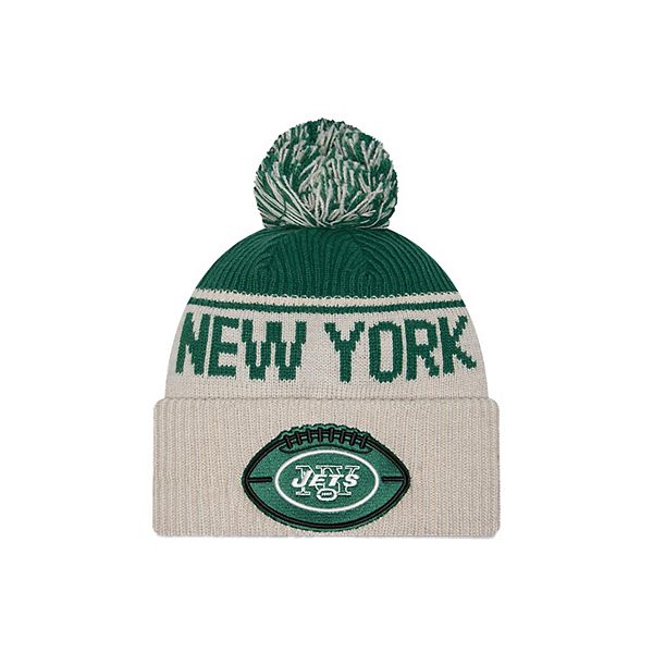 Мужская акриловая шапка с отворотом и помпоном New York Jets NFL New Era