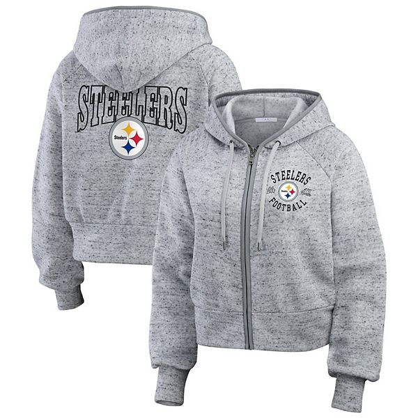 Женское флисовое худи с капюшоном и логотипом Pittsburgh Steelers от WEAR by Erin Andrews WEAR by Erin Andrews