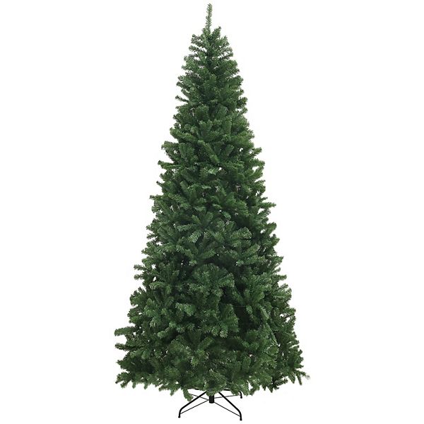 Homcom 9ft Artificial Christmas Tree With Auto Open, Steel Base HomCom