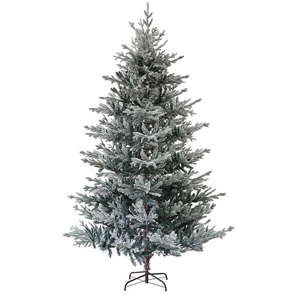 Homcom 9ft Artificial Nordic Pine Christmas Tree With Snow, Easy Assembly HomCom