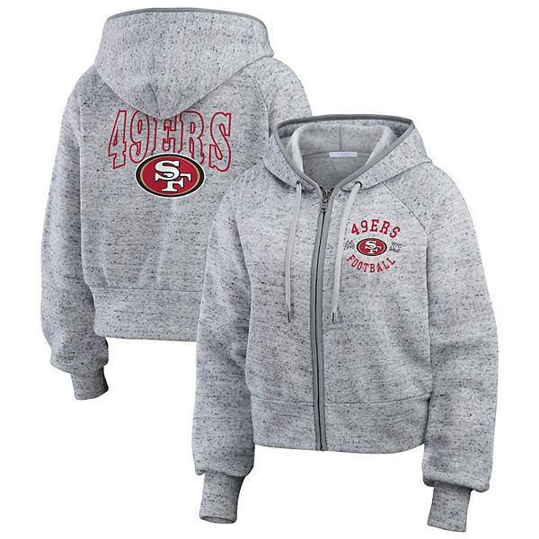 Женское флисовое худи с капюшоном серого цвета WEAR by Erin Andrews San Francisco 49ers WEAR by Erin Andrews