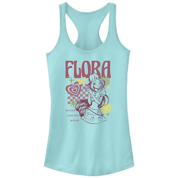 Juniors' Nickelodeon Winx Flora Fairies Rule The World Racerback Tank Top Nickelodeon