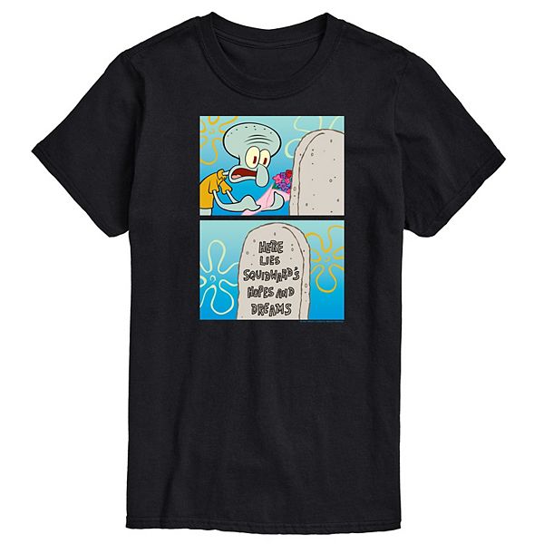 Men's SpongeBob Squidward Hopes & Dreams Graphic Tee Nickelodeon